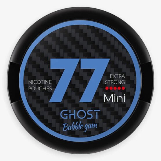 77 GHOST Mini Bubble Gum Extra Strong
Bubblegum flavored, super strong mini pouch!