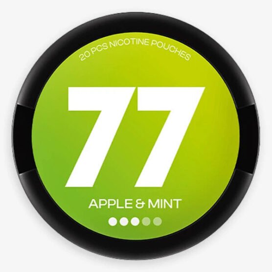 77 Apple & Mint Strong
Mint & apple tasting, tobacco free slim pouch.