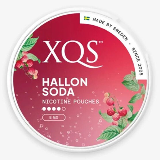 XQS Hallonsoda Strong
Slim all white portion with taste of raspberry soda