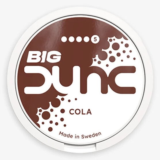 DUNC BIG Cola Slim Strong
Big portion, tobacco free nicotine pouch with taste of cola!